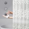 3D Jacquard Flower Peva Shower Curtain Thickened Waterproof Mildew Resistant Bathroom Bath Partition Universal Curtain