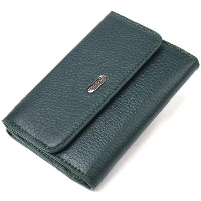 Practical Women's Wallet Made of Genuine Leather Floating CANPELLINI Wallet 21596 Green