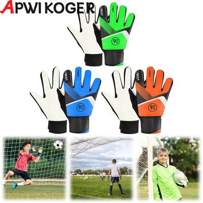 2 Pairs Kids Football Goalkeeper Gloves Anti Slip Football Goalie Gloves Protective Soccer Ball Training Gloves for Youth Boys
