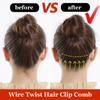 3 Set Twist Hair Clip Comb Fashionable Waterproof Elastic Anti Proof Metal Wire Hair Comb