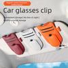 Magnetic Car Sunglasses Holder Sun Visor Glasses Clip PU Eyeglasses Hanger Portable Ticket Card Clip Auto Accessories