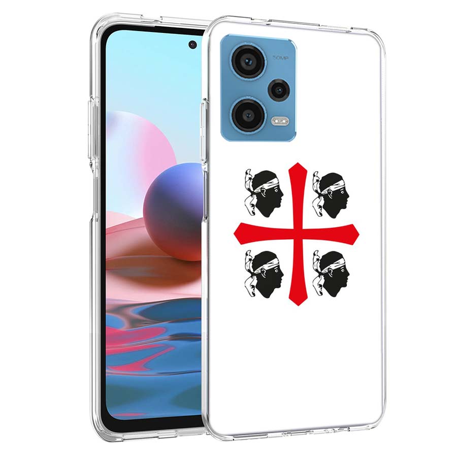 

Flag of Sardinia Phone Case For Redmi Note 13 12 14 15 Pro Plus 13R 11 11T 11E 11S 10 Pro 10S 9 9S Cover Cell Clear TPU Capa Cas Redmi Note 14 5G
