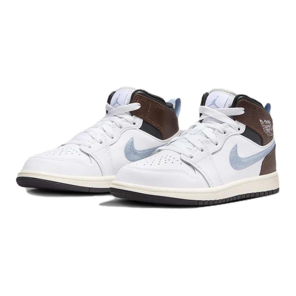 Air Jordan 1 Mid Se Ps White Black Sail Blue Grey FQ8220-142