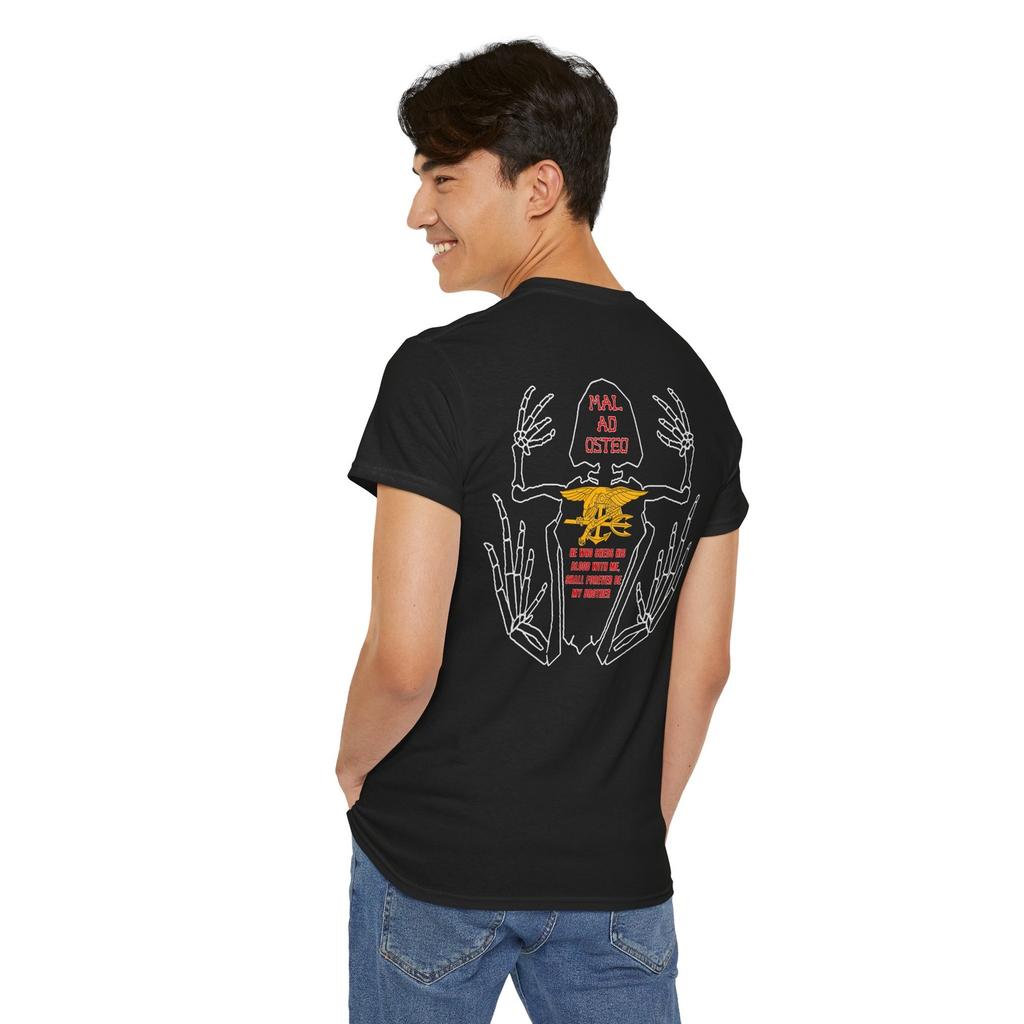 NEW Navy Seals Bone Skull Skeleton Frog Seal Team 6 Challenge Tshirt Custom HQ