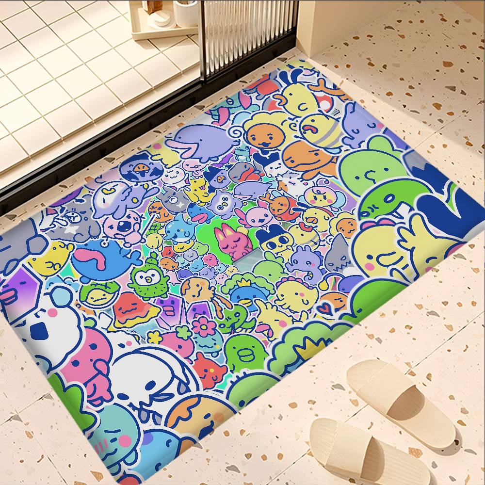 

Classic T-Tamagotchi Cut Friend Game Bathroom Mat Anti-slip Absorb Water Long Strip Cushion Bedroon Mat Welcome Doormat 40x60cm