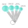 Measuring Cups Spoons Green PP 403 Stainless Steel Hanging Hole Design Double Scale Easy Cleaning