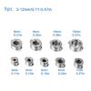 9Pieces Drill Depth Limiter Set Multifunctional and Practical for Accurate Drilling in Various Materials High Precisions