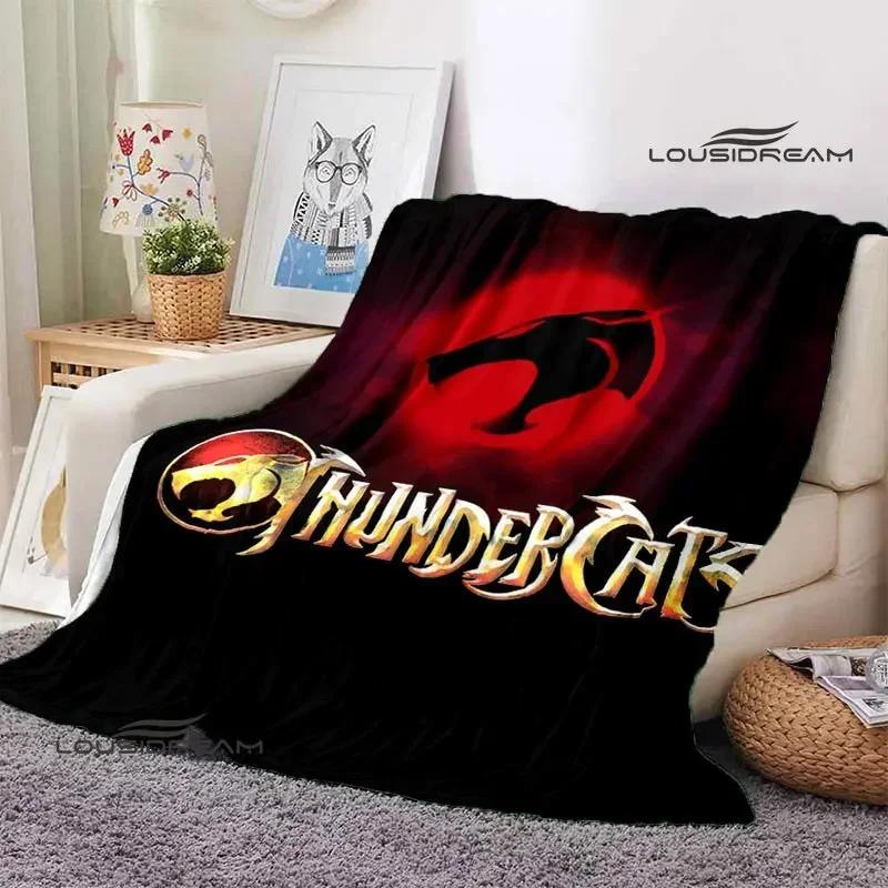 Coperta con stampa cartone animato Thundercats Coperta calda per bambini Coperta con flangia t Coperta da viaggio per la casa fodere per letto Regalo di compleanno