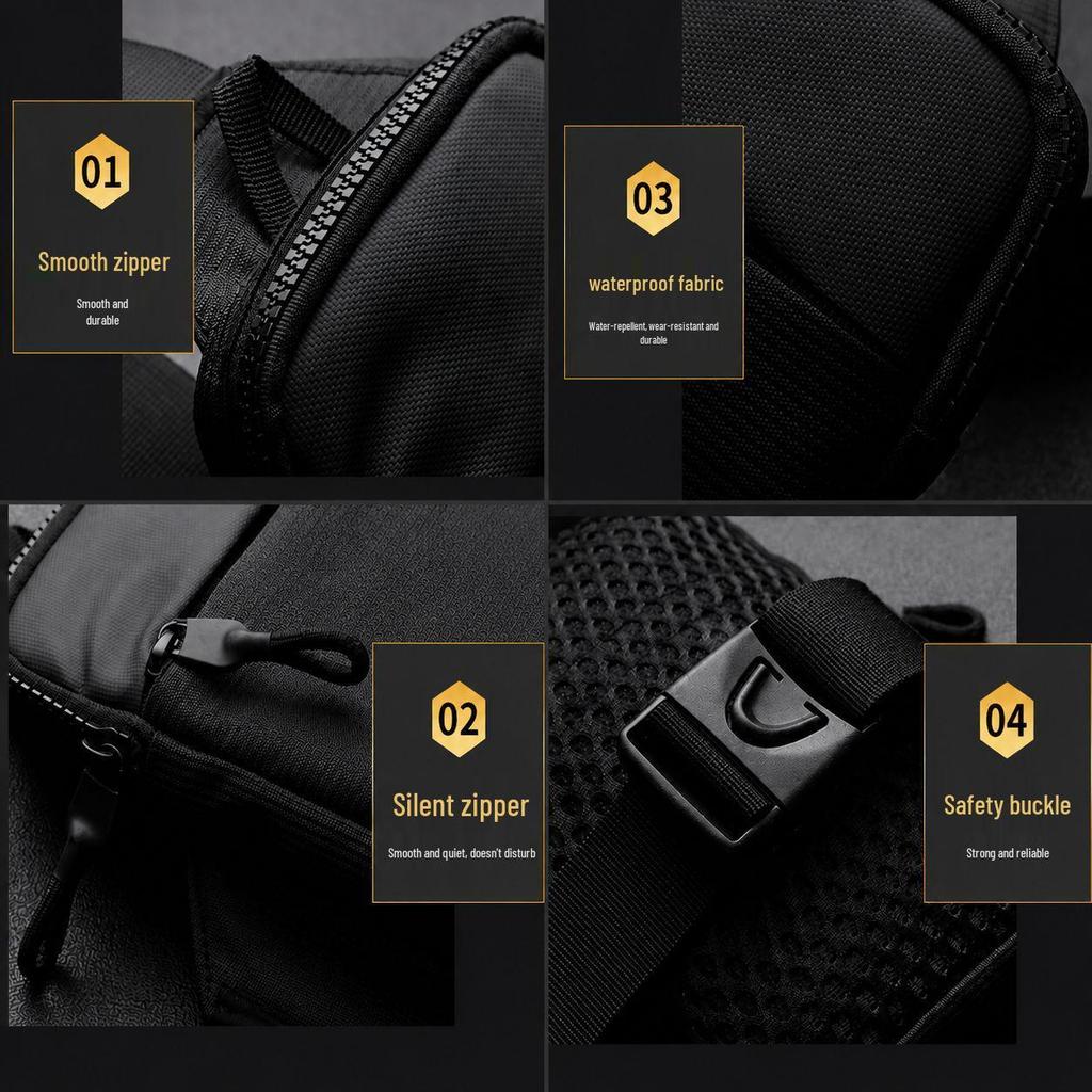 Men's High-End Waterproof Chest Phone Bag – Compact, Stylish, Multi-Functional for Outdoor Sports & Fitness