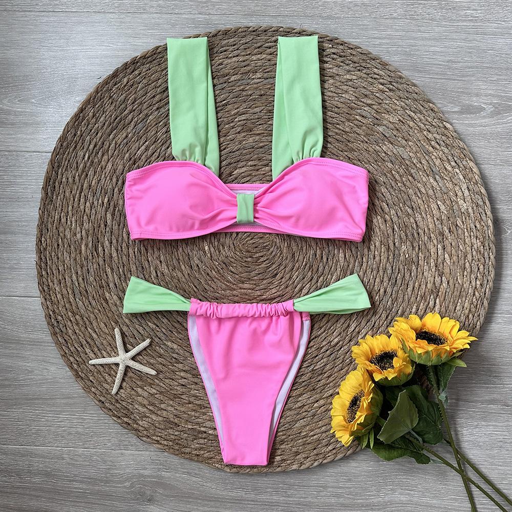 

Черное бикини 2024, сексуальный комплект бикини Micro Mujer, женские купальники, женские купальники, бразильский бикини, купальный костюм, однотонная пляжная одежда L