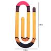 3Pcs/set Acrylic Paperclip Bookmark Classroom Theme Document Bookmark Paper Clips  Note Decor