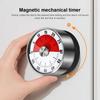 Mechanical Countdown Timer Stainless Steel Kitchen Timer Clear Scale Magnetic Alarm Reminder 60 Minute for Cooking Baking