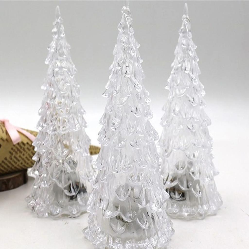 Led Christmas Tree Night Light Acrylic Xmas Tree Color RGB  Home Decoration Christmas Tree Lamp Ornaments Navidad Wedding Decor
