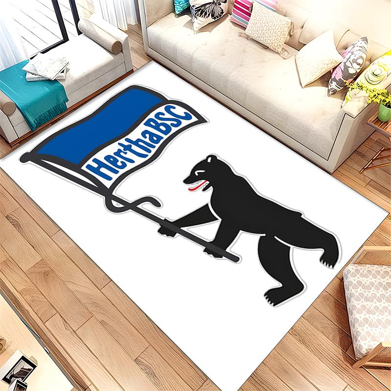 Hertha Berliner Sport Club (5) Rug Suitable For Living Rooms Bedrooms Computer Rooms Dining Areas And Placement Under Tables And Chairs Also An Ideal