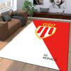 Red and White Shield Carpet Design suitable as a non-slip mat for the living room or bedroom sofa