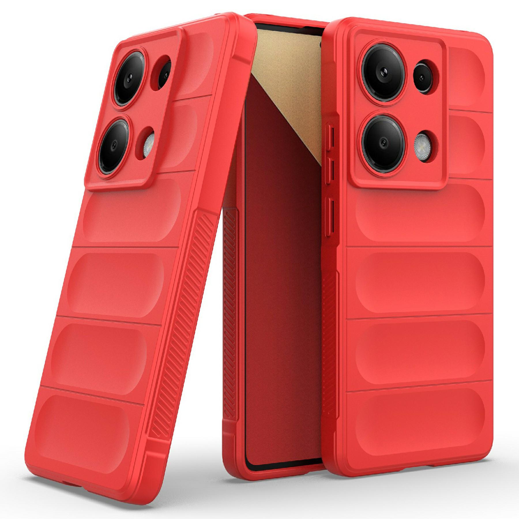 

For Xiaomi Redmi Note 14S 4G Case Anti-Drop Soft TPU Rugged Phone Back Cover Red