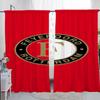 Set Of 2 Window Kitchen Curtains Living Room Door Curtain Feyenoord Fc Partition Bedroom Decoration Darkening Polyester Ideal For