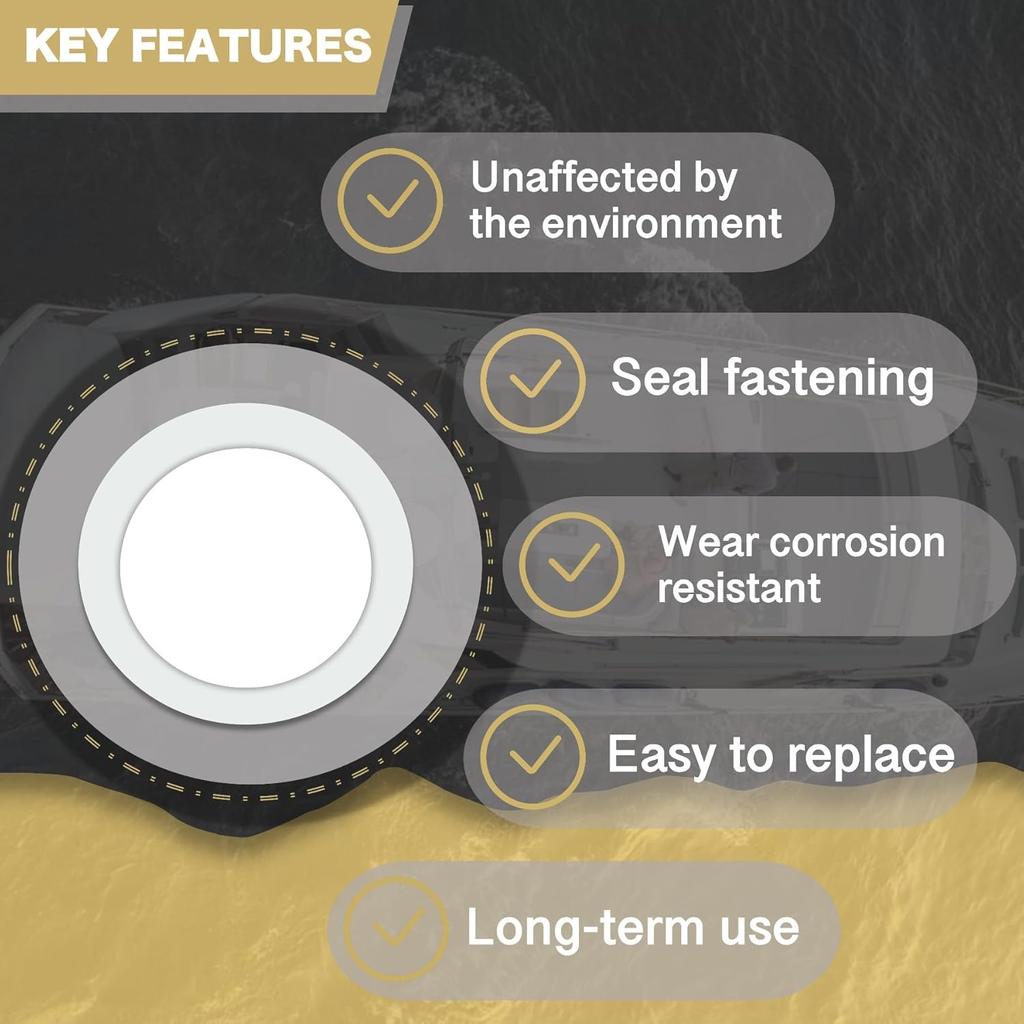 4PCS 311598 Fill and Drain Screw Washer for Johnson Evinrude OMC Engines Gearcase Lower Unit Oil Drain Screw Gasket 3852105 777517 18-4248