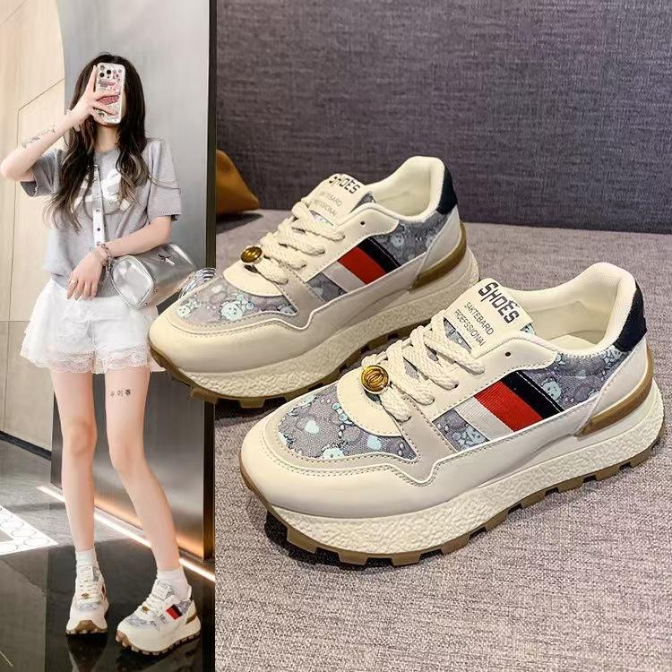 

Туфли на высокой платформе белые женские новые весенние туфли 2025 года знаменитости из Интернета супер огонь маленькие повседневные туфли маффины обувь для досок 35 синий