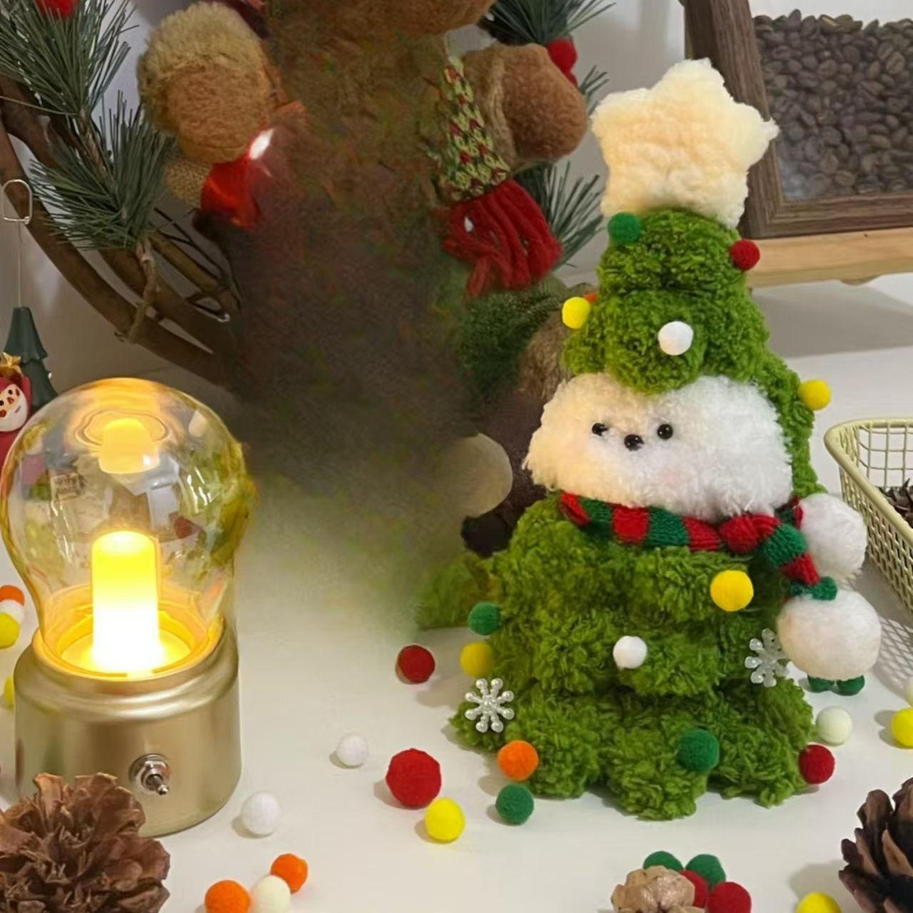 

Рождественский щенок Сделай сам Твист-палочки Материал Сумка Креативный подарок ручной работы Рождественское украшение для парня и девушки Подарок лучшему другу 18cm