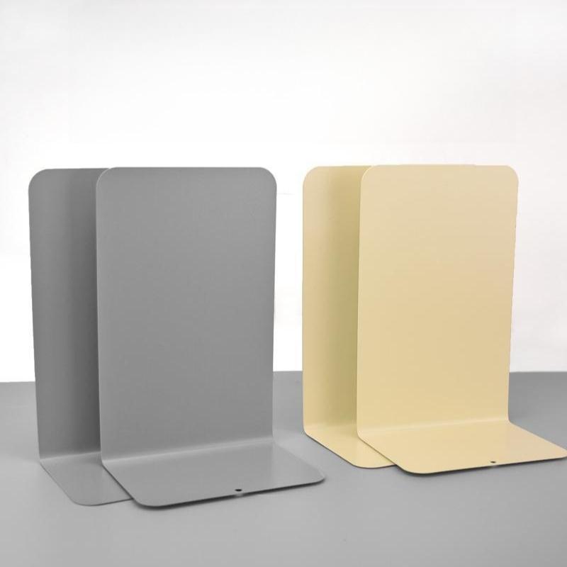 2 Pezzi Semplice Supporto per Libri in Metallo da Scrivania Fermalibri Antiscivolo Organizzatore di Libri per Studenti Fermalibri Grande Spesso Rastrelliera per Conservazione Libri