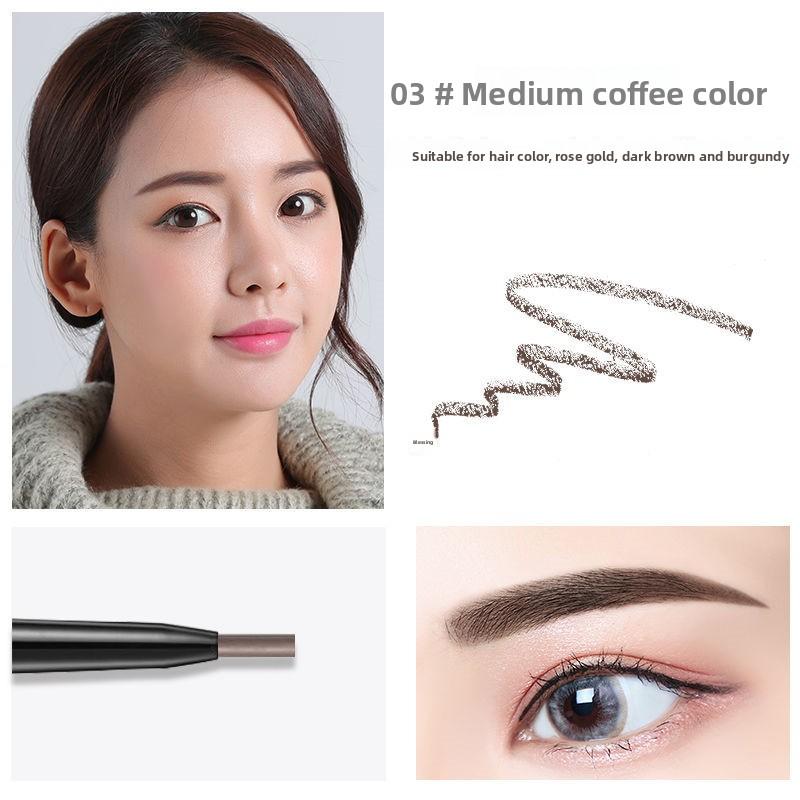 1.5mm Ultra-Fine Double-Ended Eyebrow Pencil Waterproof Smudge-Proof for Natural Brows