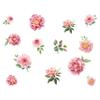Artistic Pink Floral DIY Multi-Surface Sticker for Mirror Glass Window Home Decor Removable Decal