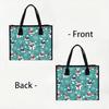 Cute Christmas Dog Pattern Tote Bag Portable Casual Daily Handbag for Outdoor Shopping Travel Use