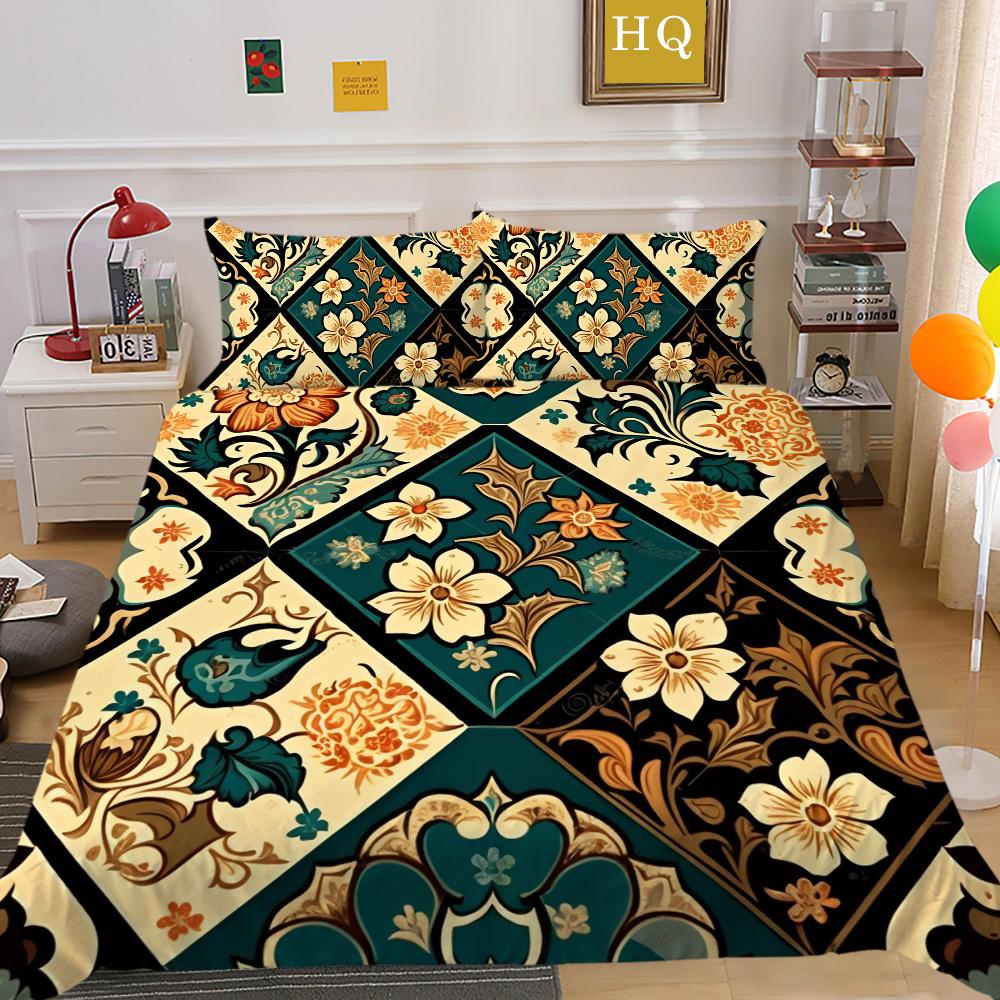 Bedding Cover Set High Quality Paisley Printing Children Bedspread Double Size Polyester Home Textiles