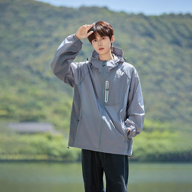1011 New Outdoor UPF10 Ice Silk Sunscreen Clothing Men's Summer Cool Jacket Loose and Comfortable Mountaineering Sunscreen Clothing