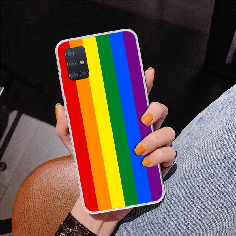Love Is Love LGBT Rainbow Phone Case For Samsung Galaxy A52 A32 A22 A12 A51 A31 A50S A30S A20S A10S Note 20 Ultra 10 Plus S10 A7