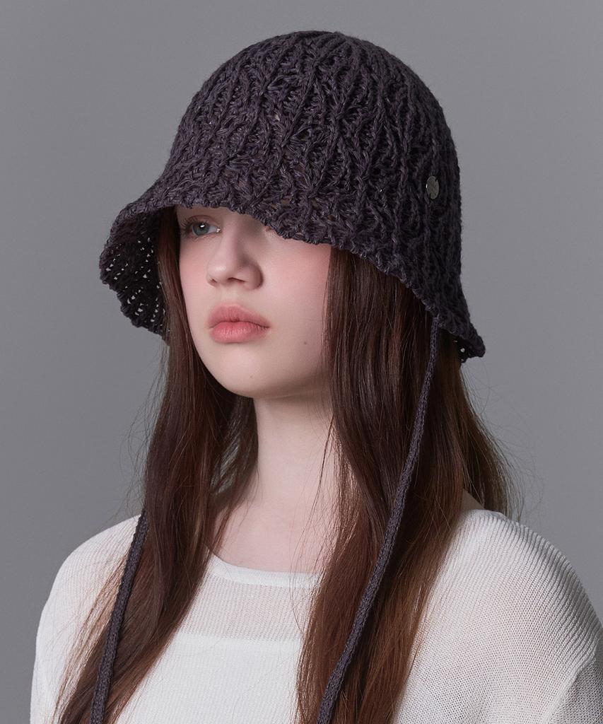 Hwaiteusaenjeu Floral Wave Hanji Yarn Airy Bucket Hat Edessa (6 Colors)