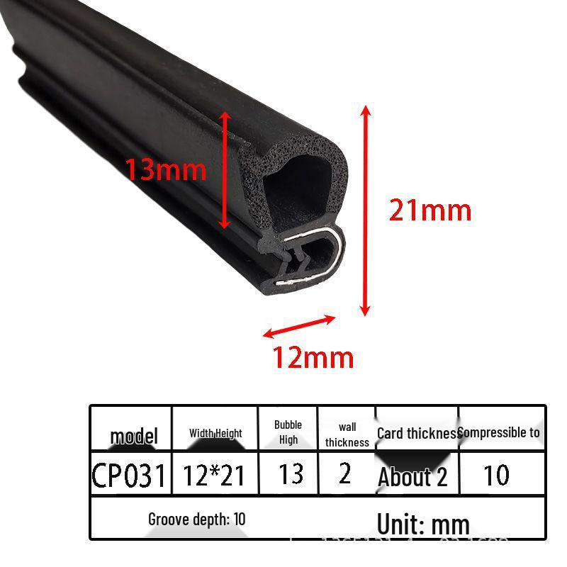U-förmige Gummi-Schaumstoff-Dichtungsstreifen für Schränke und Autotüren