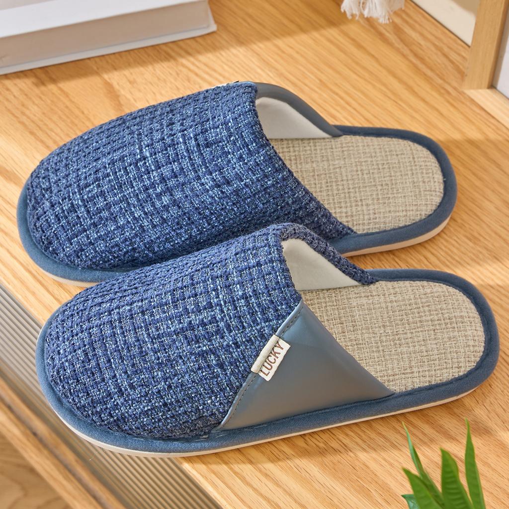 Baotou linen slippers 2025 new indoor home soft bottom breathable couple four seasons non-slip and deodorant slippers