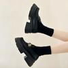 Black platform British style small leather shoes women's 2025 spring and autumn new retro Mary Jane one-pedal loafers single shoes