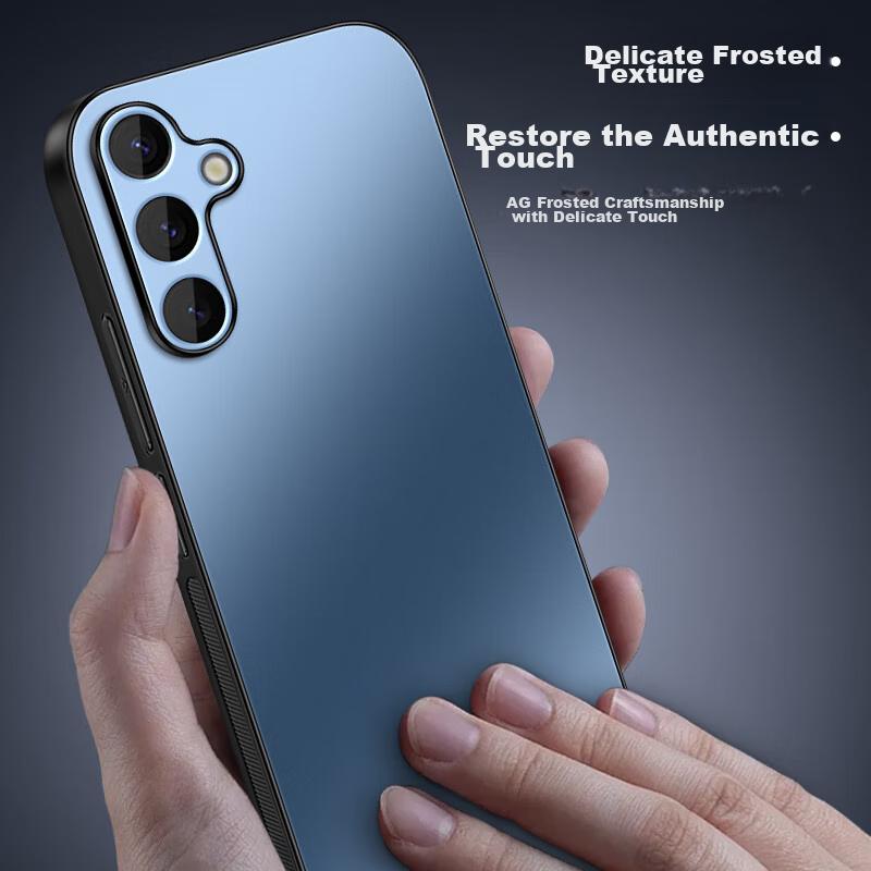 Compatible with Samsung S24+ Phone Case, AG Frosted Lens Full Protection Soft, Premium Feel SAMSUNG Plain Simple Stylen, Outer Case Lavender Gray