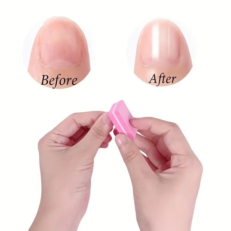 Nail Care Kit: Wood Stick, Polishing Strip, and Nail File Set