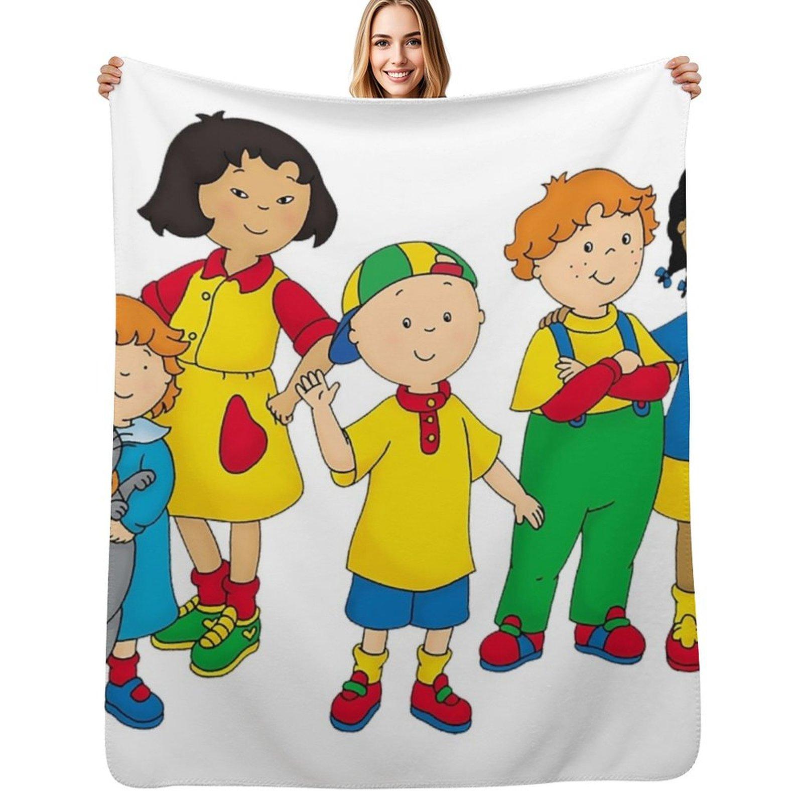 caillou caillou and dog Throw Blanket Soft Cozy Blanket for Pet Kids Adults 75x100cm
