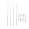 Adjustable 117cm shutter curtain pull rod for blinds with reliable plastic material and secure multi stage locking feature