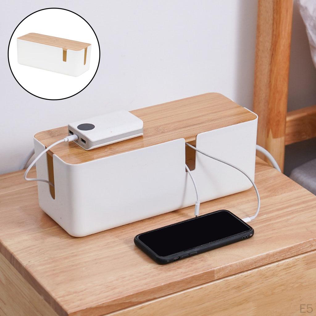 Hider Cable Management Box Cord Organizer Hide Loose Wires for Desk USB Hub