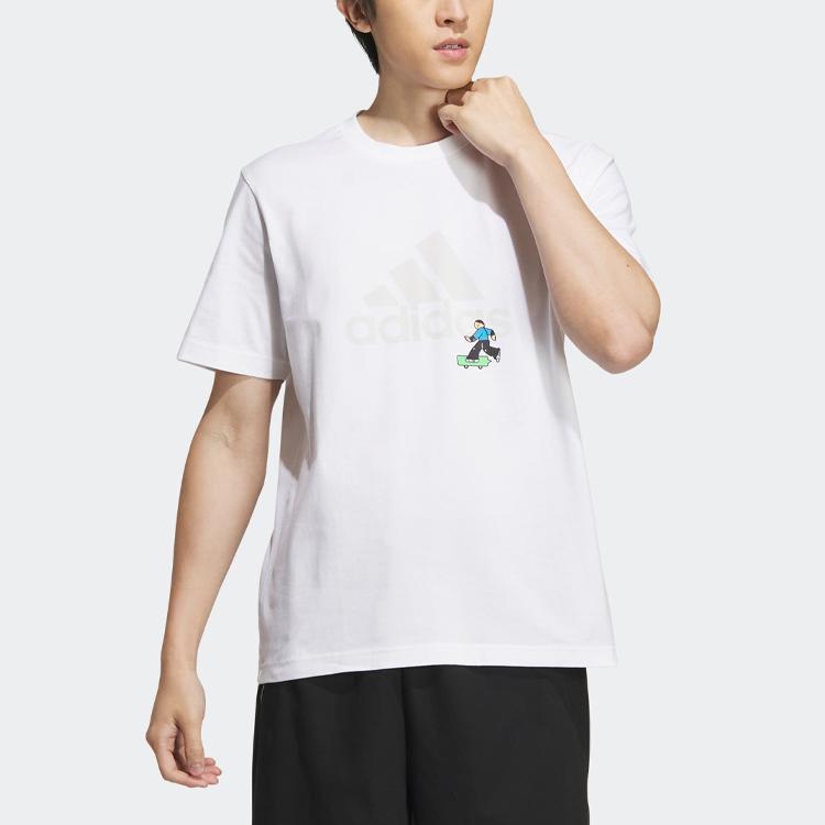 Adidas X SeeBin SS23 Graphic Cartoon Print Casual Sport Tee Men Tops White IA8156