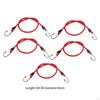 5 Pieces Bungee Cords with Hooks Bike Rear Seat Straps Mixed Colors Rubber Elastic Tie Downs