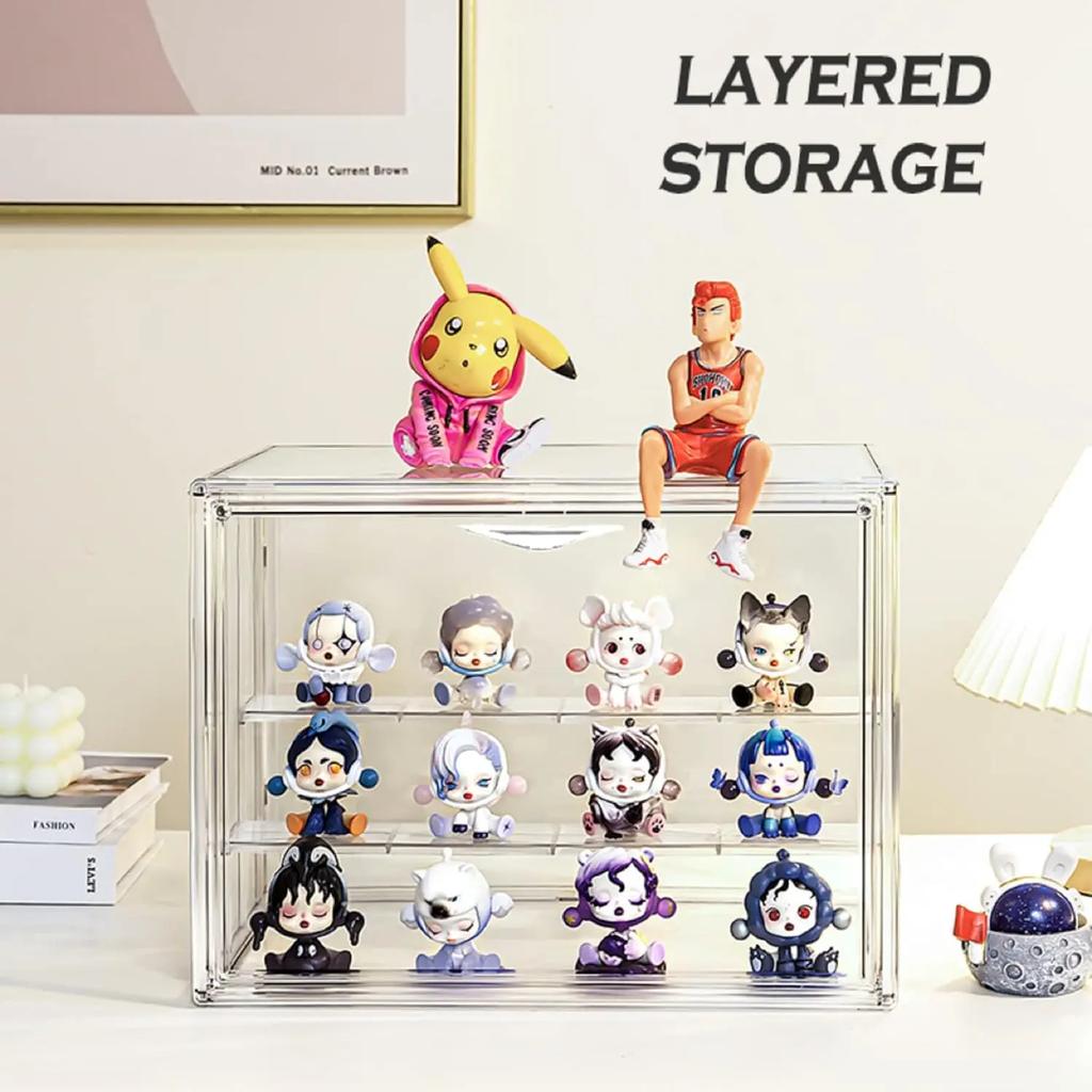 Clear Acrylic Display Case Jewelry Sorting Box Blind Box Storage Box Display Storage Box Acrylic Doll Display Box for Car Model