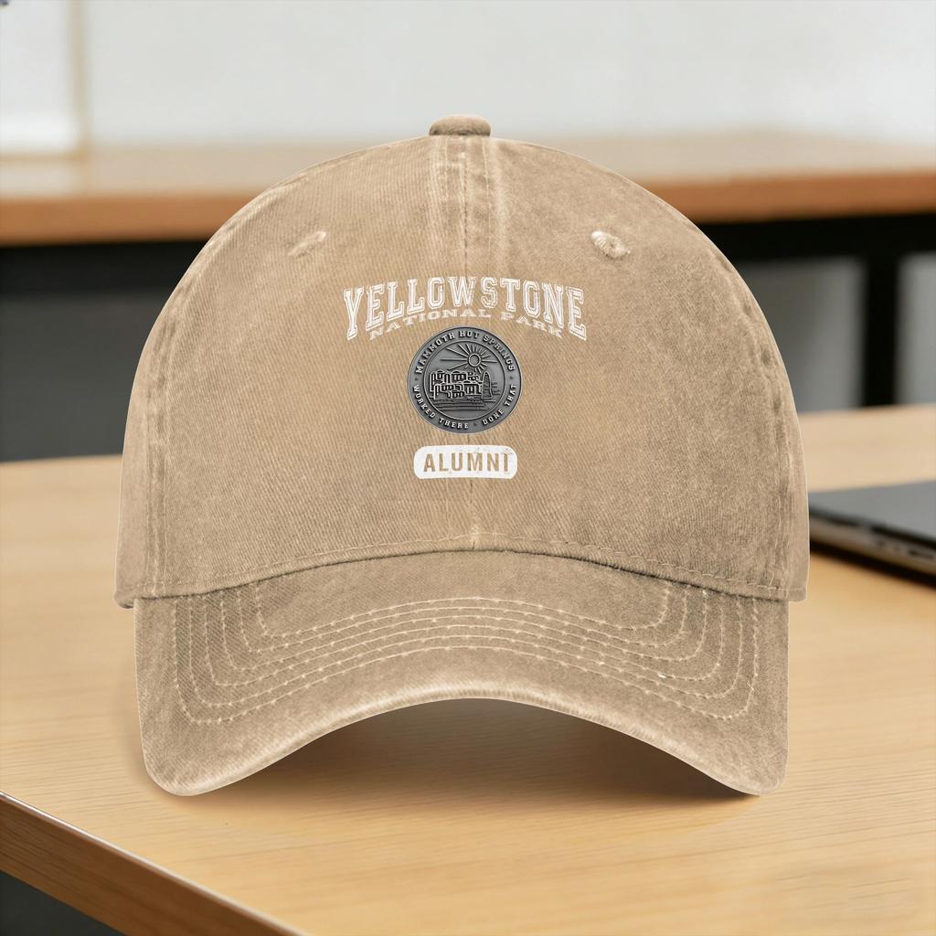 National Park Washed Baseball Cap Yellowstones Stylish Sun Trucker Hat Summer FeUnisex Unisex Snapback Cap