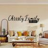 Custom Metal Family Name Sign Wall Art Personalized Calligraphy Decor for Home Outdoor Garden