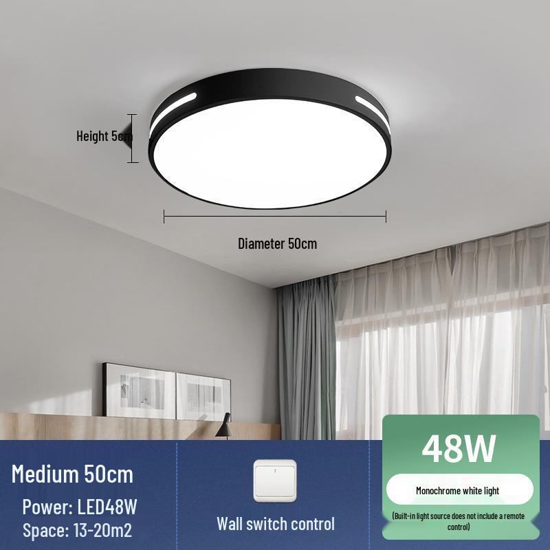 2025 Modern LED Ceiling Light for Bedroom, Study, or Living Room - Round and Simple Design