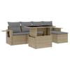 VidaXL Garden Lounge Set with Cushions 6 Pcs Beige Braided Resin 3267869