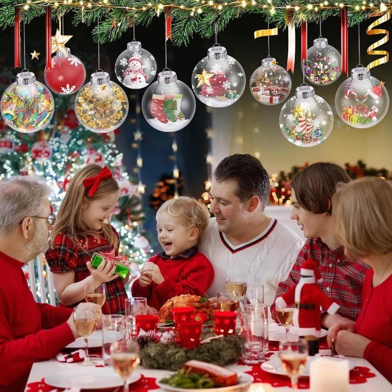 1Pcs Christmas Decoration Fill DIY Balls for Xmas Tree Hanging Light Bulb New Year Home Room Family Decor Navidad Wedding Decor