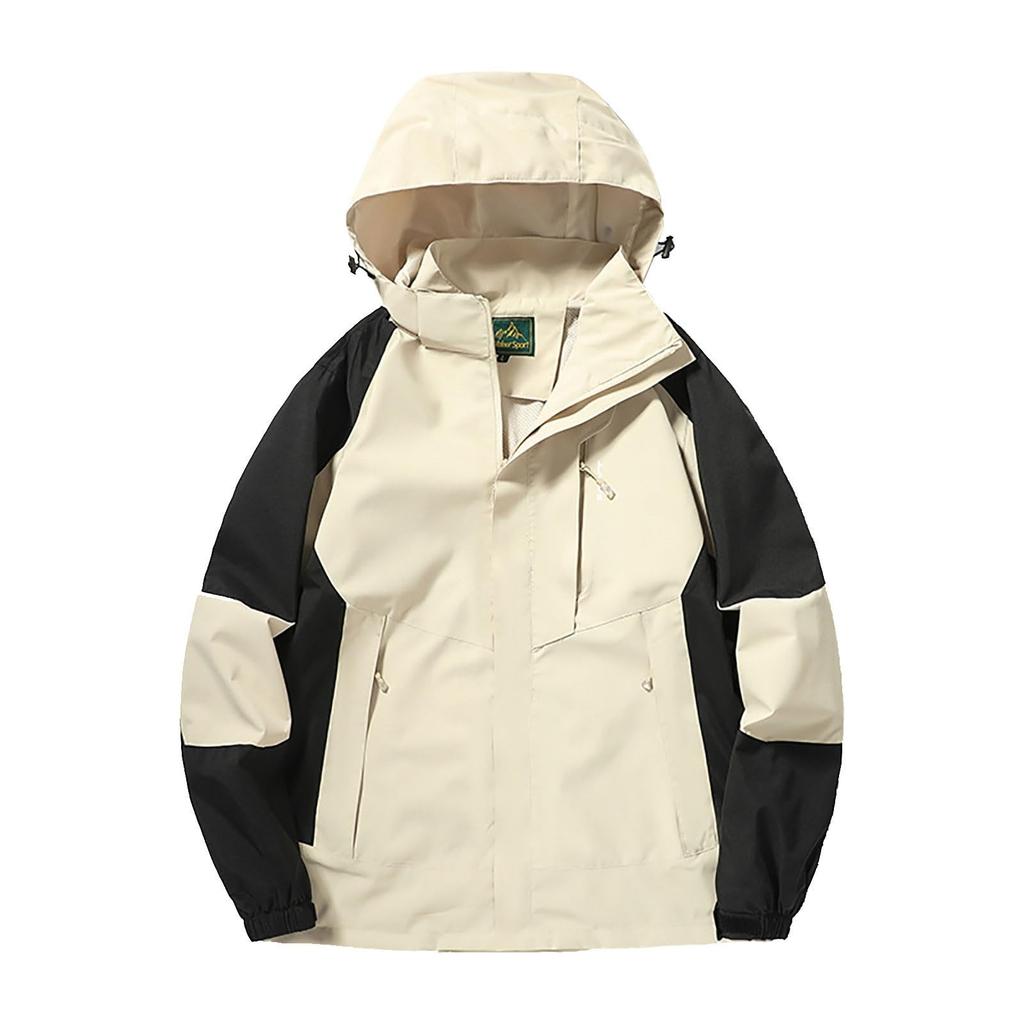 Men's Casual Sports Jacket Waterproof Lightweight Hooded  Hiking Golf Raincoats With  Pockets