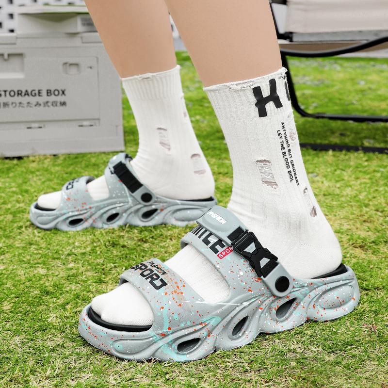 Pánské ležérní pantofle léto nové měkká podrážka protiskluzové plážové boty prodyšné sandály dvojího použití klasické sportovní pantofle pro mládež